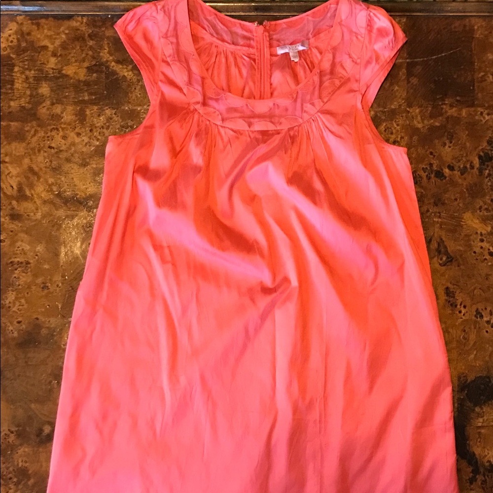 Calypso St Barth Silk Dress Coral Medium